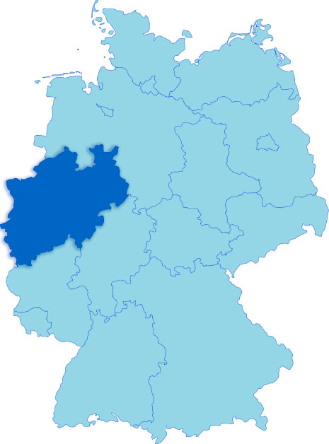 Deutschlands Karte Nordrhein-Westfalen